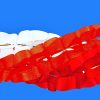 Girlande rot/weiss drehbar 3m