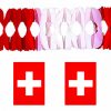 CH-Girlande mit 6 Fahnen 4m