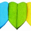 Herz-Girlande regenbogenfarbig 2.50m Beutel à 2