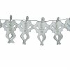 Halloween-Girlande Skelett weiss 4m