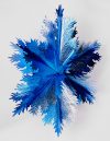 Fächer blau/silber 60cm