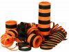 Luftschlangen 6m schwarz/orange Beutel à 3