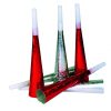 Kartontrompete Hologramm rot/silber Beutel à 6