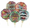Folienballon Ø18cm Happy Birthday