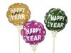 Folienballon Happy New Year Ø14.5cm Beutel à 3