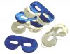 Masken assortiert blau/silber Beutel à 6