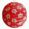 Lampion rund Edelweisse rot 25cm