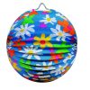Lampion rund Sommerblumen blau 25cm