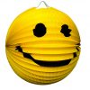 Lampion rund Smiley gelb 25cm