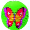Lampion rund Schmetterling grün 33cm