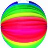 Lampion rund regenbogenfarbig/neon 25cm