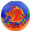 Lampion rund Fisch orange 33cm