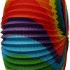 Lampion oval regenbogenfarbig 55cm
