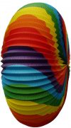 Lampion oval regenbogenfarbig 55cm