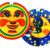 Lampion spitz Mond/Sonne 46cm