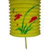 Zuglampion Chinamotiv gelb oval 25cm