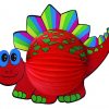 Tierlampion Dino rot