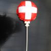 Folienballon CH-Kreuz Ø14.5cm Beutel à 3