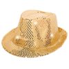 Pailletenhut gold LED